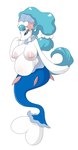 anthro areola belly big_belly big_breasts blue_eyes breasts eyelashes female generation_7_pokemon glistening glistening_eyes hi_res milk-jug nintendo nipples nude pink_areola pink_nipples pokemon pokemon_(species) pregnant pregnant_anthro pregnant_female primarina simple_background solo white_background white_body