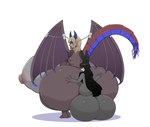 absurd_res anal anthro balls big_balls big_breasts big_butt black_hair blonde_hair breasts butt butt_grab clenched_teeth crouching dragon duo eyes_closed female fur genitals grey_body grey_fur hair hand_on_butt hi_res horn huge_balls huge_breasts huge_butt hybrid hyper hyper_balls hyper_breasts hyper_butt hyper_genitalia lagomorph larger_female leporid lighter_belly looking_back male male/female mammal mythological_creature mythological_scalie mythology rabbit ray_(pkv2) rear_view riona_(riona_hexagon) scalie sitting_on_balls size_difference tail teeth wing_jewelry wings zeruxu