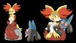 absurd_res alpha_channel anthro black_body black_fur blue_body blue_fur breast_grab breasts colored delphox duo female fur gender_transformation generation_4_pokemon generation_6_pokemon grope hand_on_breast heart_eyes heart_symbol hi_res lucario male mtf_transformation nintendo open_mouth orange_body orange_fur pokemon pokemon_(species) pre-transformation red_body red_eyes red_fur rock simple_background sitting smile surprised_expression takau92729 transformation transparent_background yellow_body yellow_fur