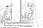 3:2 anthro canid canine comic english_text faf fafcomics fence fox greyscale hetty_(faf) jimmy_(faf) male mammal monochrome solo sun text