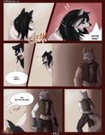 2021 ambiguous_gender anthro canid canine canis clothed clothing comic dialogue digital_media_(artwork) duo english_text etis fur hi_res intersex male maleherm mammal nomuralok snow_(matthewdragonblaze) speech_bubble tail text wolf