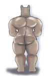 anthro balls belly big_balls big_muscles big_pecs big_penis cartoon_network chowder_(series) erection foreskin front_view full-length_portrait gaek genitals hair hi_res humanoid_genitalia humanoid_penis male muscular nipples nude pecs penis portrait pubes shnitzel solo