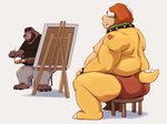 Rating: s
ID: 3315688
Date: 2022-05-04 07:41:56 -0400
Status: active
Score: 76
2022 anthro barefoot bear bearafterall beard belly big_belly bottomwear bowser bracelet brush canvas claws clothed clothing collar creating_art duo easel eyebrows facial_hair facial_piercing feet fur furgonomics furniture grey_background hair hi_res holding_brush holding_object holding_paintbrush horn jan_(bearafterall) jewelry koopa looking_at_another love_handles male mammal mario_bros moobs nintendo nipples non-mammal_nipples nose_piercing nose_ring open_mouth overweight overweight_anthro overweight_male paint paintbrush painting painting_(action) painting_(object) palette pants piercing ring_piercing scalie shirt simple_background sitting smile spiked_bracelet spiked_collar spiked_tail spikes spikes_(anatomy) stool tail tail_clothing tattoo teeth thick_thighs tongue topless topless_anthro topless_male topwear tuft underwear post #3315688