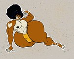 afro anthro big_bulge biped bulge detailed_bulge felid feline flexing gynomorph gynomorph_anthro heart_symbol hi_res huge_bulge intersex intersex_anthro mammal marc_acrylic massive_thighs muscular muscular_anthro muscular_gynomorph muscular_intersex solo venus_(jacky_arts)