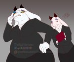 Rating: s
ID: 3387046
Date: 2022-06-11 22:46:18 -0400
Status: active
Score: 22
alternate_universe annoyed anthro black_clothing black_suit boss_monster_(undertale) bovid caprine clothing conditional_dnp digital_media_(artwork) duo eye_contact eyeshadow eyewear female fur glasses gradient_background grey_background hi_res horizontal_pupils horn looking_at_another looking_at_viewer looking_down makeup mammal office_clothing office_lady pupils red_eyes simple_background slightly_chubby slightly_chubby_anthro slim suit thelightsmen thick_thighs toriel toriel_(underfell) toriel_(underswap) underfell underswap undertale undertale_(series) watermark white_body white_fur yellow_sclera post #3387046