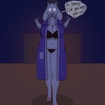 1:1 absurd_res anthro bedroom big_breasts boss_monster_(undertale) bovid bra breasts caprine clothed clothing deepseaanemone dialogue digital_media_(artwork) english_text female footwear front_view goat hi_res huge_breasts inside looking_at_viewer mammal open_clothing open_robe panties reaching_towards_viewer robe shoes slightly_chubby slippers smile solo speech_bubble standing text toriel undertale_(series) underwear