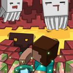 1:1 digital_media_(artwork) dr.bug ghast_(minecraft) group magma_cube male mammal microsoft minecraft mojang piglin steve_(minecraft) suina the_nether_(minecraft) undead xbox_game_studios zombie_piglin