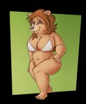 5_toes alpha_channel amanda_ravage anthro barefoot bbqnboots40 bear belly big_breasts breasts brown_bear brown_hair claws feet female green_eyes grizzly_bear hair hand_on_hip hi_res long_hair looking_at_viewer mammal one_eye_closed overweight plantigrade shaded simple_background slightly_chubby smile smiling_at_viewer smirk smirking_at_viewer soft_shading solo thick_thighs toes ursine wide_hips wink winking_at_viewer