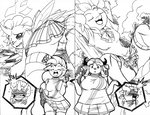 anthro arthropod avian big_breasts blush boastudio bovid bovine breasts butt changeling clothed clothing cutaway dragon duo european_mythology expression_cutaway female friendship_is_magic greek_mythology hasbro hi_res hippogriff looking_back mammal monochrome multiple_images my_little_pony mythological_avian mythological_creature mythological_scalie mythology ocellus_(mlp) panties reformed_changeling scalie school_uniform silverstream_(mlp) sitting smolder_(mlp) underwear uniform upskirt yak yona_yak_(mlp)