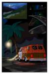 2017 akiric border comic disney medium_truck night plant raining street street_lamp tree truck_(vehicle) van vehicle white_border zero_pictured zootopia