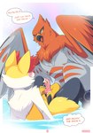 absurd_res animal_genitalia animal_penis anthro anthro_on_feral ari_the_talonflame avian avian_feet bath bestiality blush bodily_fluids braixen canid canine canine_genitalia canine_penis cheek_tuft claws color_coded_text comic cum cum_drip cum_on_feet dialogue dripping duo ear_tuft ellie_the_braixen english_text erection facial_tuft feet feral foot_fetish foot_play footjob generation_6_pokemon genital_fluids genitals heart_symbol hi_res hidden_face interspecies knot leaking_cum lying male male/male mammal nikkibunn nintendo on_back penile penis pokemon pokemon_(species) precum sex small_penis talonflame talons text throbbing throbbing_penis toe_claws toes tuft water wings