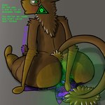 anal anthro archenarie big_butt brown_body brown_fur butt digital_drawing_(artwork) digital_media_(artwork) dirty facesitting fart fart_fetish farting_on_face femboy fur gassy green_eyes male male/male oral rimming sergal sex sitting_on_another size_difference smelly