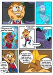 anthro bound clothed clothing comic dialogue facial_hair fan_character female fish fully_clothed group male marine nickelodeon pancaketiffy robert_(pancaketiffy) sea_sponge shark spanish_text speech_bubble spongebob_squarepants style_emulation text toony translation_check translation_request underwater water