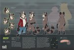 anthro balls baxter_(draite) beanie beanie_only butt character_bio chart clothed clothing conditional_dnp draite english_text expressions foreskin genitals hat headgear headwear height_chart hi_res male mammal model_sheet nude penis procyonid raccoon solo text toque