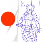 1:1 anthro armor asian_sword blackbetty bracers clothing domestic_cat felid feline felis female gauntlets gloves hair hair_bun handwear japan laminar_armor mammal medieval melee_weapon ninjato rai_sasaki samurai solo sword warrior weapon