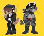 Rating: s
ID: 3477721
Date: 2022-07-31 01:07:32 -0400
Status: active
Score: 20
alternate_species animal_crossing anthro beefjerkyfan101 blush boots bottomwear bovid bovine breath brown_body canid canine canis cattle cigarette clothed clothing covered_eyes crossover curled_fur curly_hair deimos_(madness_combat) digital_media_(artwork) domestic_dog duo electronics eyewear footwear fur glasses grey_body hair headgear headphones headset headwear hooves horn humanoid legwear madness_combat madness_combat_(series) male mammal markings nintendo open_mouth pants sanford_(madness_combat) sharp_teeth shirt shoes simple_background smile smoke smoking spots spotted_body sunglasses teeth tongue topwear post #3477721