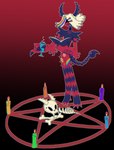 Rating: q
ID: 5376038
Date: 2025-02-15 20:53:21 -0500
Status: active
Score: 3
accessory ambiguous_gender anthro aries_(plentyofsoup) arm_tattoo arm_tuft belly blonde_hair blue_tongue bone book candle choker claws container covered_eyes cup demon dewclaw digital_drawing_(artwork) digital_media_(artwork) elbow_tuft fire full-length_portrait fur glistening glistening_claws glistening_tail gradient_background hair hair_accessory hairclip hi_res holding_book holding_container holding_cup holding_object horn horn_spikes jewelry leg_tattoo markings multicolored_hair multicolored_markings necklace occult_symbol outline pentagram pentagram_necklace pentagram_tattoo pink_belly plentyofsoup ponytail portrait purple_body purple_claws purple_feet purple_fur purple_horn purple_spikes purple_tail rainbow_hair rainbow_markings reading reading_book red_arms red_body red_claws red_face red_hands rib_cage scorpion_tail simple_background skeleton skull smile smiley_face solo spikes spikes_(anatomy) standing striped_body striped_legs stripes summoning summoning_circle symbol tail tattoo toe_claws tongue tongue_out tuft white_outline post #5376038