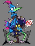Rating: q
ID: 2994190
Date: 2021-10-26 18:35:47 -0400
Status: active
Score: 12
anthro avian beak bird black_clothing black_footwear black_shoes blue_body blue_face blue_feathers bodily_fluids bottomwear breasts clothed clothed_anthro clothing covering covering_another covering_another's_breasts digital_drawing_(artwork) digital_media_(artwork) duo exclamation_point feathers female fingers footwear front_view green_beak grey_background grey_bottomwear grey_clothing grey_pants hat headgear headwear holding_another holding_up male male/female narrowed_eyes non-mammal_breasts nude nude_anthro nude_female open_mouth pants pictographics prehistoric_species sharp_teeth simple_background speech_bubble stu_(artist) sweat synapsid tail tail_feathers teeth yellow_sclera yellow_teeth post #2994190