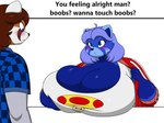 Rating: q
ID: 5531860
Date: 2025-04-26 14:53:34 -0400
Status: active
Score: 12
2024 ailurid anthro bao_azalea big_breasts blue_body blue_eyes blue_fur blush boobs?_wanna_touch_boobs? breast_grab breasts clothed clothing digital_media_(artwork) duo english_text female fur hair hand_on_breast hi_res huge_breasts hyper hyper_breasts jacket looking_at_breasts male mammal meme red_clothing red_jacket red_panda red_topwear shirt simple_background text thaliaglacyswells topwear white_clothing white_shirt white_topwear post #5531860
