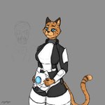 Rating: s
ID: 4675471
Date: 2024-03-23 16:11:06 -0400
Status: active
Score: 24
1:1 anthro armor blue_eyes cheetah clothed clothing colored combine combine_assassin duo felid feline female front_view gordon_freeman grey_background half-life headgear helmet human humor lambda looking_at_viewer loryddragon male male/female mammal simple_background smile smiling_at_viewer tail thick_thighs valve view post #4675471