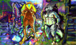 5:3 adobe_after_effects_(artwork) ambiguous_gender animated anthro canid canine canis computer_virus_(species) digital_media_(artwork) duo electronics epilepsy_warning error executableabby eyes_in_darkness for_a_head fractal gas_mask high_framerate lagomorph machine mammal mask no_sound object_head protogen psychedelic public_transportation rail_transit screen screen_face screen_head shadow_creature short_playtime television tv_head vehicle webm wolf