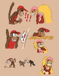 anthro barbary_macaque breaking comic diddy_kong dixie_kong donkey_kong_(series) duo female haplorhine male male/female mammal monkey nintendo primate rareware shesamonkey