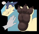 Rating: q
ID: 5305593
Date: 2025-01-13 16:25:00 -0500
Status: active
Score: 112
3_toes 5_fingers absurd_res alpha_channel anon anonymous_character black_pawpads blue_background blue_body blue_eyes blue_fur blush blush_lines claws close-up comparing cutaway emanata expression_cutaway expressions eyebrows feet fingers foot_fetish foot_focus fur generation_2_pokemon grey_body grey_skin hi_res humanoid_hands looking_down looking_down_at_another male mike_(mrmellow) mrmellow nintendo nostrem pawpads paws pokemon pokemon_(species) raised_eyebrow raised_foot shaking simple_background smile smirk smirking_at_another snaggle_tooth solo spread_toes tan_body tan_fur teeth thick_pawpads toe_claws toe_wiggle toes tooth_showing transparent_background tremble_lines trembling typhlosion post #5305593