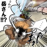 1:1 2014 anthro attack_on_titan brown_clothing brown_hair brown_jacket brown_topwear canid canine canis clothing colored comic ellipsis gaku_kodori hair jacket japanese_text male mammal morenatsu parody poge_jirushi solo speech_bubble text topwear translated wolf