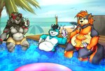 Rating: s
ID: 5629370
Date: 2025-06-08 17:36:42 -0400
Status: active
Score: 1
bardo_en_krisis beach beach_umbrella canid canine canis domestic_cat drinking felid feline felis group hi_res lion male mammal overweight palm_tree pantherine parasol plant pool tree trio wolf post #5629370