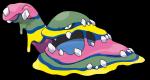 2016 alolan_form alolan_muk alpha_channel ambiguous_gender blue_eyes colorful_theme feral generation_7_pokemon goo-connected_lips goo_creature hi_res nintendo official_art pokemon pokemon_(species) regional_form_(pokemon) simple_background solo transparent_background unknown_artist