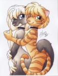 Rating: q
ID: 226309
Date: 2012-07-04 11:42:20 -0400
Status: active
Score: 24
2003 4_fingers absurd_res anthro anthro_on_anthro belly blonde_hair blue_eyes breast_grab breasts cheek_tuft collar covering covering_another covering_breasts domestic_cat duo facial_tuft felid feline felis female female/female fingers fur gloves_(marking) grabbing_from_behind green_eyes grey_body grey_fur hair hand_on_breast hi_res long_hair looking_at_viewer mackerel_tabby mammal markings michele_light nude orange_body orange_fur pink_nose short_hair side_boob side_view signature simple_background smile striped_body striped_fur stripes tabby_cat tail translucent translucent_hair tuft white_background white_belly white_hair post #226309
