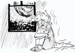 Rating: s
ID: 4277235
Date: 2023-09-06 17:27:10 -0400
Status: active
Score: 21
2023 3_horns anthro black_and_white bodily_fluids cavemanon cavemanon_studios ceratopsian child clothing destruction dinosaur feet female footwear frill_(anatomy) hair horn long_tail looking_at_viewer meteor monochrome multi_horn ornithischian prehistoric_species reptile sandals scalie shoes short_hair sitting snoot_game solo sweat tail tana_(snoot_game) tears tears_of_desperation toes triceratops young post #4277235