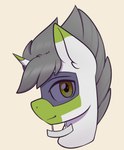 absurd_res equid equine feral greenline hasbro hi_res horn looking_at_viewer male mammal my_little_pony mythological_creature mythological_equine mythology smile smiling_at_viewer solo unicorn visor zeroonesunray