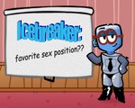 5:4 animate_inanimate anthro boots clothing eyewear footwear glasses hi_res high_heeled_boots high_heels jackbox_games job_job knee_boots knee_highs legwear m._bubbles necktie nonbinary_(lore) projector sexylinguini shoes smile smirk solo text the_jackbox_party_pack underwear water_cooler