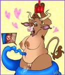 2021 anthro anthro_penetrated areola bdsm belly big_breasts bodily_fluids bondage bound bovid bovine breasts brown_body brown_fur brown_hair cattle close-up curvy_figure cute_fangs deep_navel ejaculation female female_penetrated fur genital_fluids genitals goatpaws hair half-closed_eyes hi_res huge_breasts interspecies lactating looking_pleasured mammal multicolored_body multicolored_fur narrowed_eyes navel navel_fetish navel_penetration navel_poke nipples open_mouth overweight overweight_anthro overweight_female penetration pink_nose pussy pussy_ejaculation sex signature slightly_chubby solo tears tentacle_in_navel tentacle_penetration tentacle_sex tentacles thick_thighs tickling tongue tongue_out vaginal_fluids