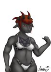 4 absurd_res anthro bovid breasts camel_toe caprine clothed clothing demon digital_media_(artwork) female goat hi_res horn jinaum krita_(artwork) lace lingerie mammal solo