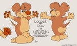 absurd_res anthro balls big_balls canid canine canis domestic_dog doodle_(doodledoggy) doodledoggy genitals goo_creature hi_res huge_balls hyper hyper_balls hyper_genitalia male mammal model_sheet solo toonkind toony