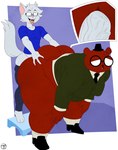 Rating: e
ID: 5555656
Date: 2025-05-07 15:45:05 -0400
Status: active
Score: 18
anal anal_penetration angus_delaney anthro bear butt butt_grab clothed clothing domestic_cat duo eyewear felid feline felis from_behind_position furniture glasses hand_on_butt hat headgear headwear hi_res jack_(sanssketches16) looking_pleasured male male/male mammal moobs multiple_angles night_in_the_woods obese obese_male overweight overweight_male penetration sex stool tiptoes trashtoonz post #5555656