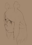 anthro antlers big_nose buckteeth deer deltarune female freckles hi_res hitsuji horn looking_at_viewer mammal noelle_holiday simple_background solo teeth undertale_(series)