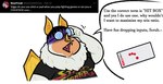 2024 absurd_res anthro bat blarf022 controller dialogue english_text eyewear fans fur game_controller glasses hi_res hitbox_controller honduran_white_bat leaf-nosed_bat male mammal microbat overweight overweight_anthro overweight_male smug solo spiral_glasses text viggo_von_bat_(blarf022) white_body white_fur wings yangochiropteran yellow_wings