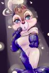 Rating: s
ID: 2076939
Date: 2019-12-07 06:23:09 -0500
Status: active
Score: 15
2016 :o a_ro5252 anthro armwear blue_clothing blue_eyes blue_gloves blue_handwear blurred_background blurred_foreground blush bokeh chip_'n_dale chipmunk clarice_(disney) clothed clothing depth_of_field disney dress elbow_gloves evening_gown eyelashes feather_ornament female fur gloves ground_squirrel handwear hat_feather hat_ornament headgear headwear hi_res looking_at_viewer loose_feather mammal open_mouth rodent sciurid solo post #2076939