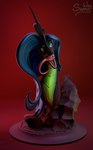 3d_(artwork) arthropod bust_portrait changeling chrysalis digital_media_(artwork) fangs feral figurine friendship_is_magic hasbro hemlock_queen_bust hi_res horn my_little_pony open_mouth portrait queen_chrysalis_(mlp) redesign sculpture solo statue sunny_way teeth tongue tongue_out zbrush_(artwork)