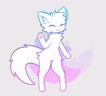 ambiguous_gender animated arctic_fox asy canid canine dancing eyes_closed feral fox fur inner_ear_fluff mammal pawpads short_playtime solo tail tail_motion tail_sway true_fox tuft white_body white_fur