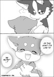 ayaka canid canine canis comic domestic_dog english_text feral husky kyappy mammal monochrome nordic_sled_dog semi-anthro shiba_inu shibeta spitz text