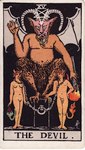 1910 20th_century 2_horns 5_fingers ancient_art avian back_wings balls baphomet_(deity) bat_wings beard belly border bound bovid breasts caprine caprine_demon card card_template casual_nudity chain chained chimera crouching deity demon demon_humanoid english_text european_mythology eyebrows facial_hair featureless_crotch feet female fingers fire flaccid genitals goat_demon greek_mythology group hair hand_on_hip harpy hi_res holding_object holding_torch horn horned_humanoid humanoid looking_at_viewer major_arcana male mammal medium_breasts membrane_(anatomy) membranous_wings mouth_closed mythological_avian mythological_creature mythology navel nipples occult_symbol pamela_colman_smith penis pentagram red_hair roman_numeral signature slightly_chubby standing symbol tail tailed_humanoid talons tan_body tan_skin tarot tarot_card text the_devil_(tarot) toes torch traditional_media_(artwork) trio white_border winged_humanoid wings