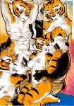 2015 anthro bear better_late_than_never breasts clothed clothing comic daigaijin dreamworks duo felid female giant_panda heart_symbol kung_fu_panda male male/female mammal master_po_ping master_tigress nipples painting_(artwork) pantherine tiger traditional_media_(artwork) watercolor_(artwork)