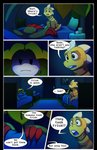 absolutedream bed bedding blanket comic dialogue duo elemental_creature english_text flora_fauna flower flower_creature flowey_the_flower furniture hi_res lizard male monster_kid petals plant reptile scalie scar text undertale undertale_(series)