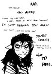 2023 american_opossum angry anthro black_and_white comic dialogue english_text eyewear female glasses hi_res hladilnik mammal marsupial marylin_(hladilnik) monochrome offscreen_character solo text