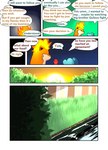 charmeleon comic darrow0 english_text fire forest generation_1_pokemon generation_2_pokemon hi_res nintendo plant pokemon pokemon_(species) pol_(darrow) quilava river speech_bubble sun text totodile tree water yuel