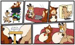 absurd_res anthro belly bloated border canid canine deer duo eating floofyboyetime fox growth hi_res male male/male mammal miles_prower montage new_world_deer one_piece overweight overweight_male reindeer sega slightly_chubby sonic_the_hedgehog_(series) stuffing tony_tony_chopper weight_gain white_border young zerdathefennecfox